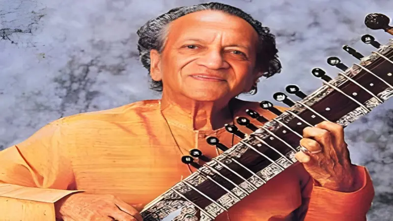 Pandit Ravi Shankar, world-renowned Indian sitar virtuoso and composer, known for popularizing Indian classical music globally.