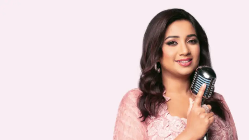 Shreya Ghoshal, Indian playback singer known for her melodious voice and hit Bollywood songs.